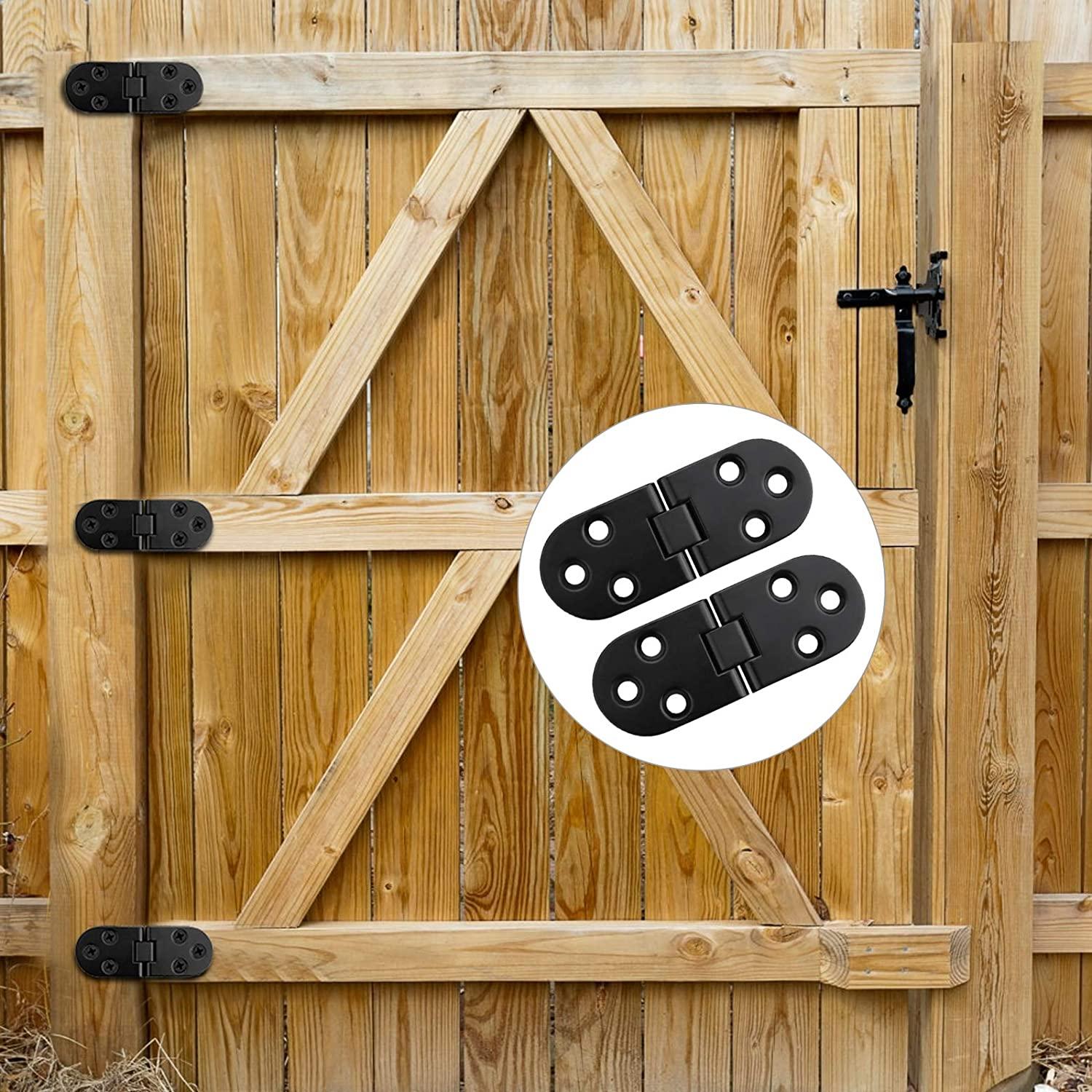 4 mảnh bản lề lật màu đen, bản lề lật 180 độ cho bàn gấp, tủ, phòng áo choàng, hộp gỗ, nhà, đồ nội thất, màu sắc chống trễ màu đen
