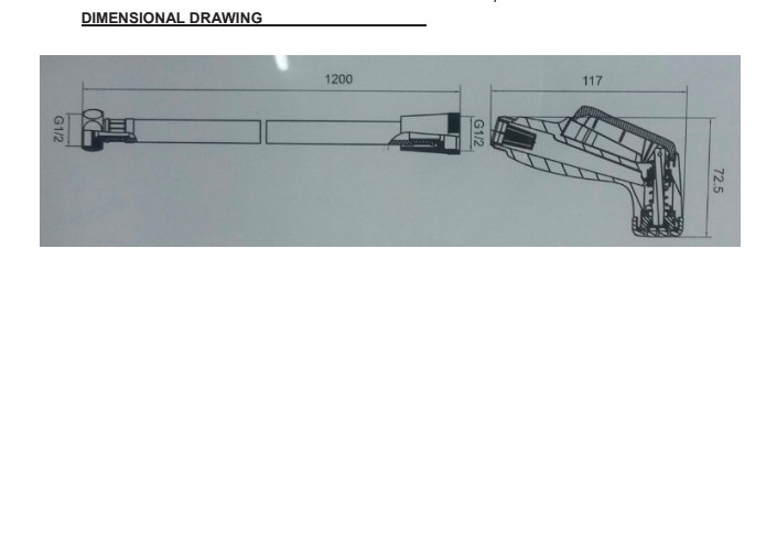 Vòi xịt vệ sinh  American Standard - FFAS8686 (đầu nhựa lõi đồng, dây xịt mạ crom )