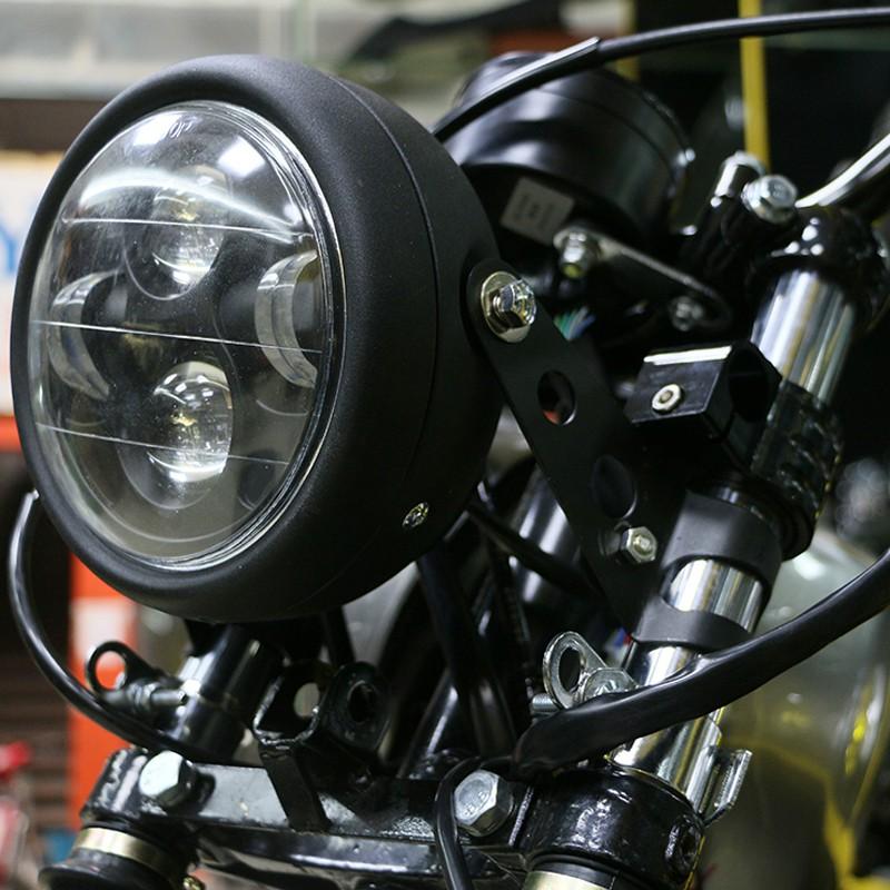 Đèn pha 12V phong cách retro dành cho xe mô tô Harley Cafe Racer Honda