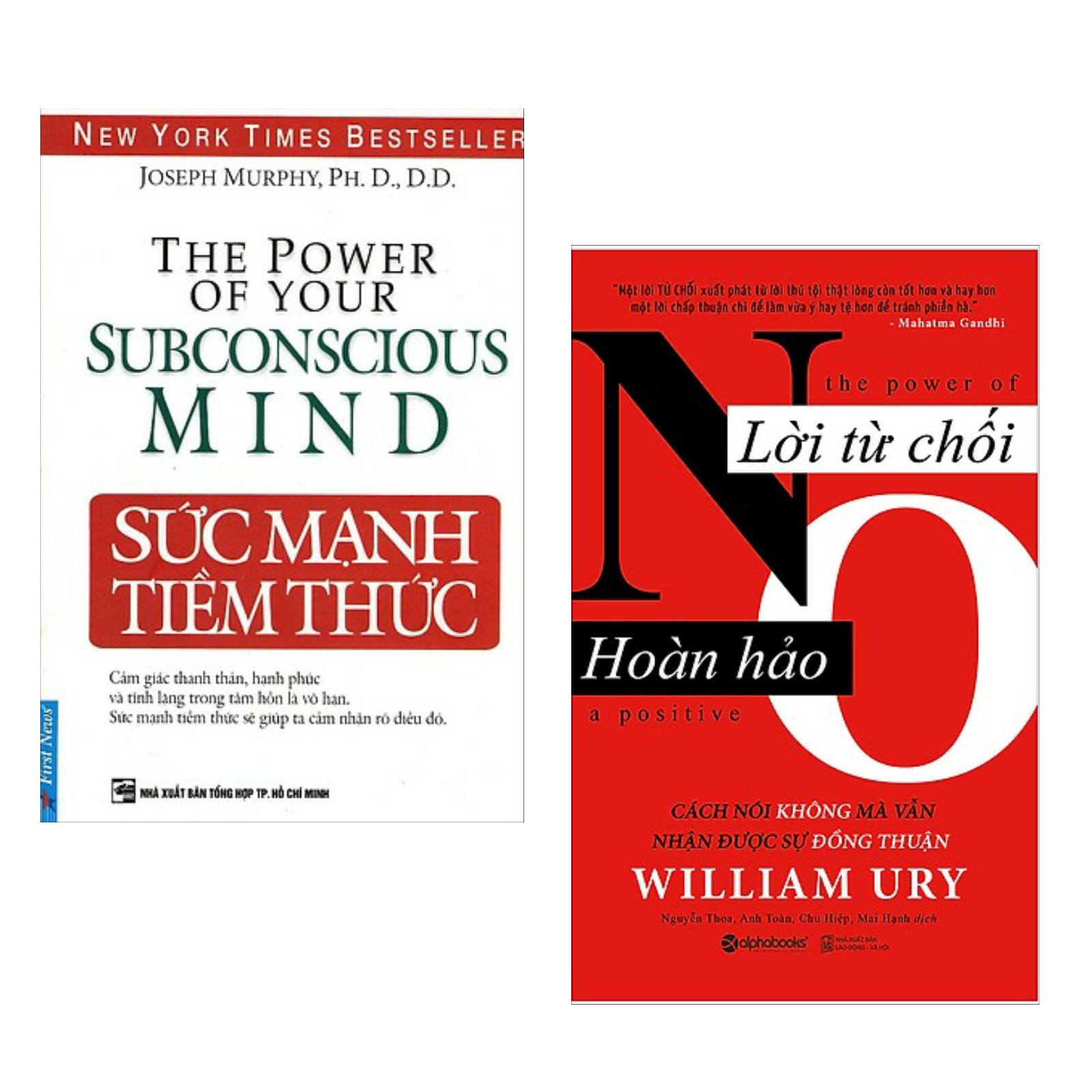 Combo làm chủ chính mình : Sức mạnh tiềm thức - The power of your subconscious mind + Lời từ chối hoàn hoàn - No the power a positive - Tặng kèm Postcard GREEN LIFE