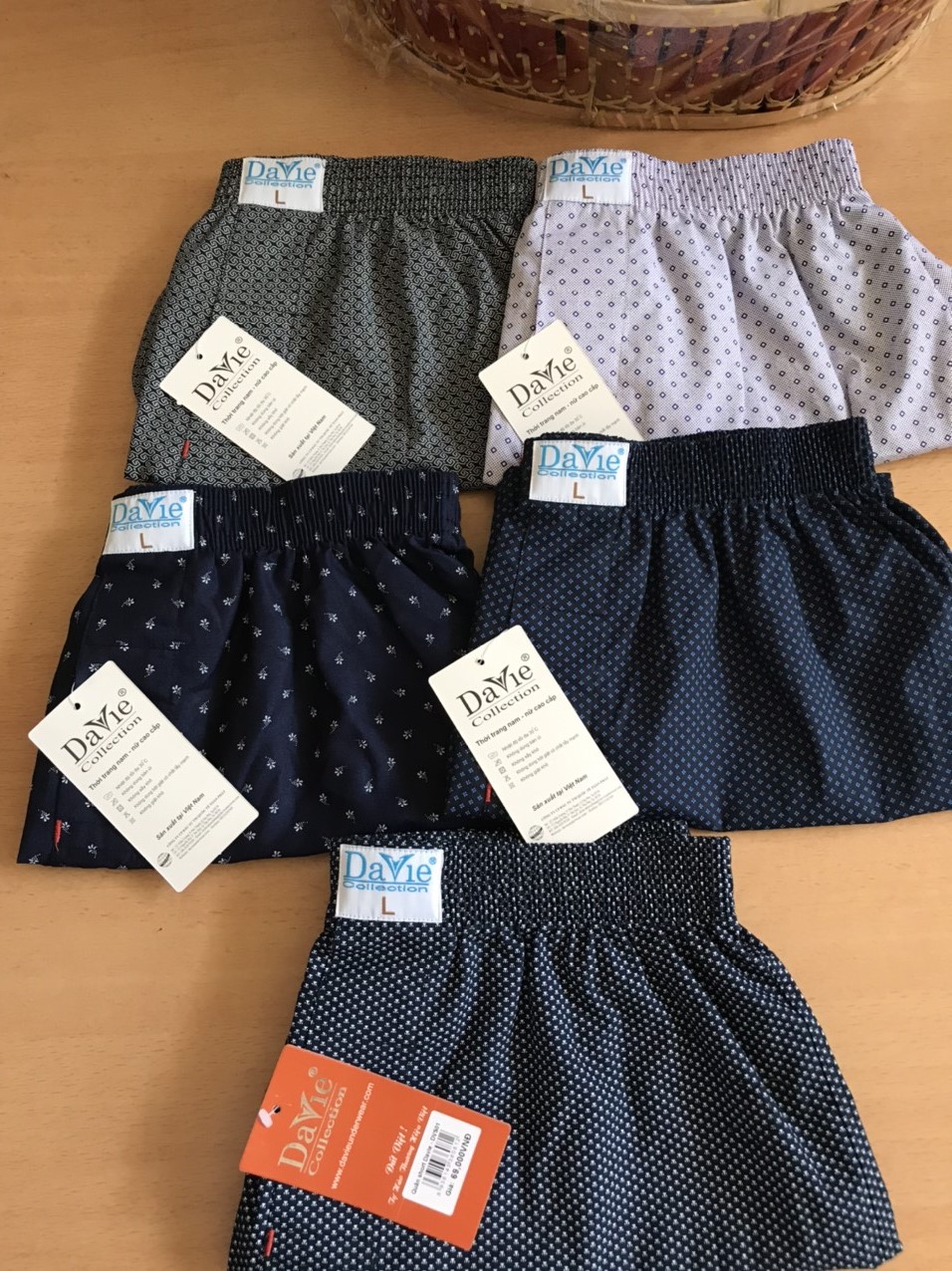 Combo 6 quần đùi mặc nhà nam cao cấp kate 100% cotton