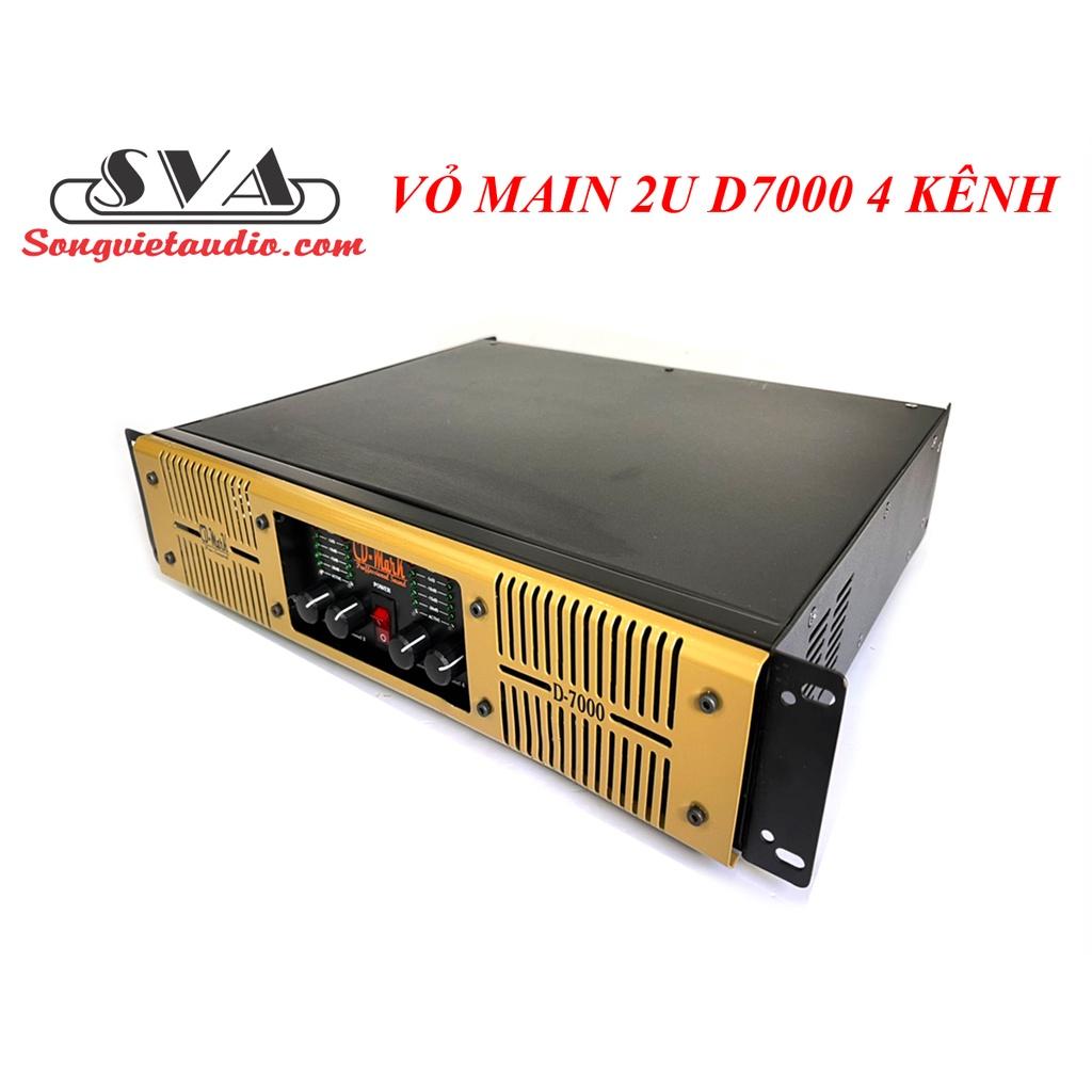 VỎ MAIN, VỎ CỤC ĐẨY 4 kênh side 2U đủ phụ kiện và mạch INPUT + Đèn (Cực đẹp) D7000