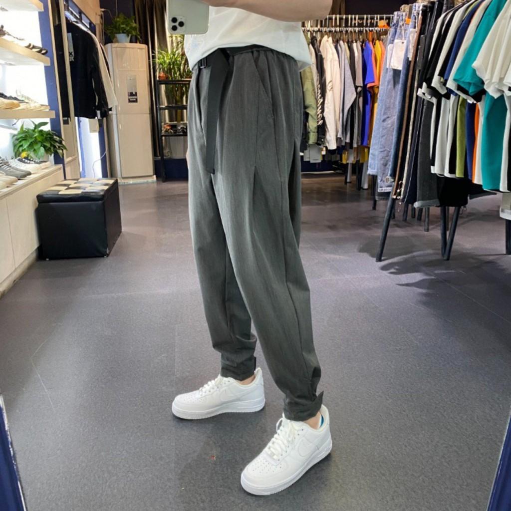 Quần baggy nam Hàn Quốc cao cấp đẹp vải thái co giãn free size