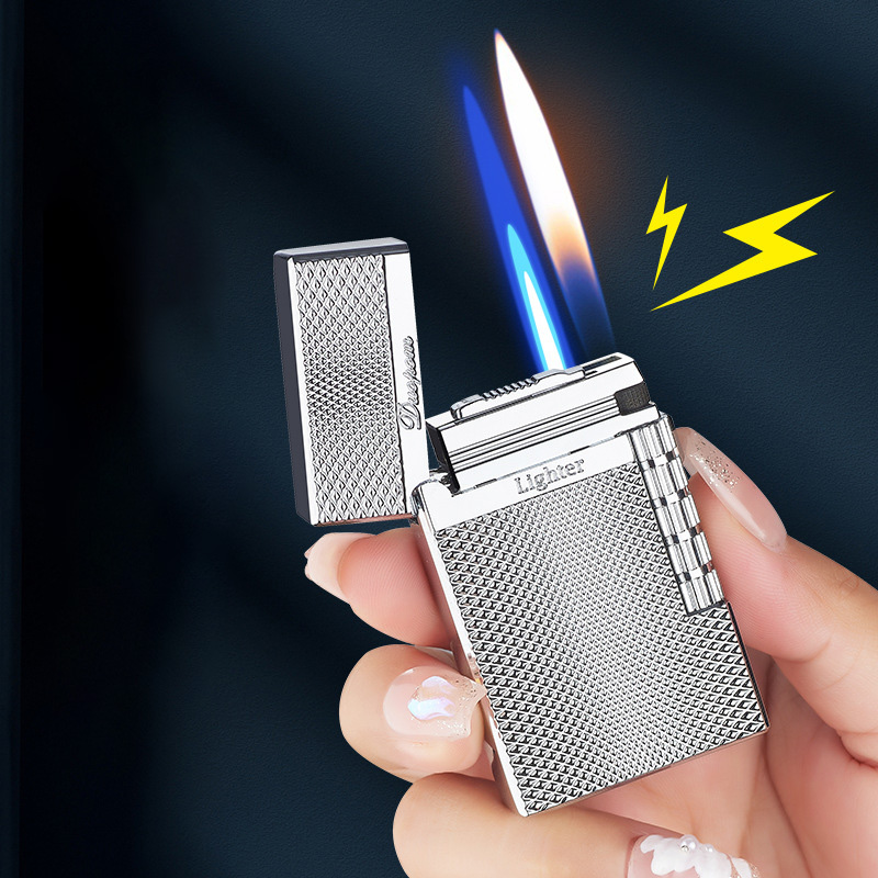 Bật Lửa Dupont 2 Chế Độ Lửa Vân Kim Cương - Xài Gas