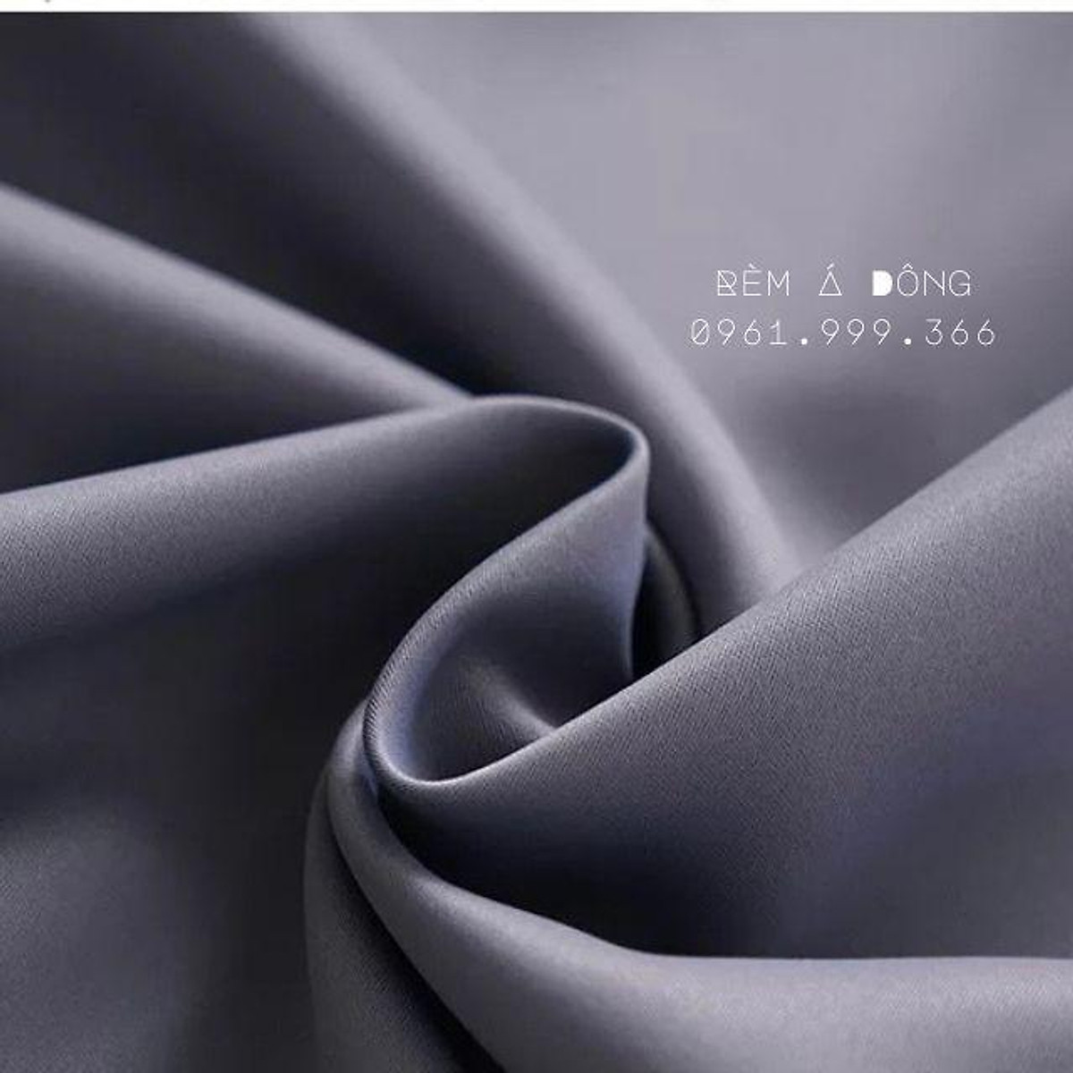 HN_Rèm vải trơn màu không họa tiết - màu ghi đậm, NHIỀU SIZE, CÓ SẴN - Cao cố định 2.2m