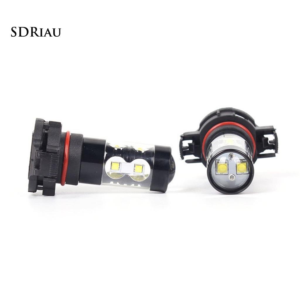 Set 2 Đèn Led Sương Mù Bằng Hợp Kim Nhôm Cho Xe Ô Tô