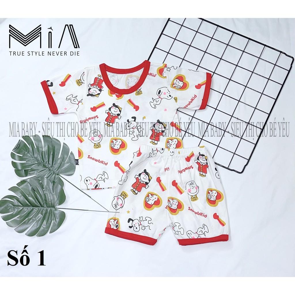 Bộ Cộc Bé Trai, Bé Gái Chất Vải Cotton 100% In Hình Họa Tiết Đáng Yêu - M11 - MIABABY - Ảnh Độc Quyền Shop Tự Chụp