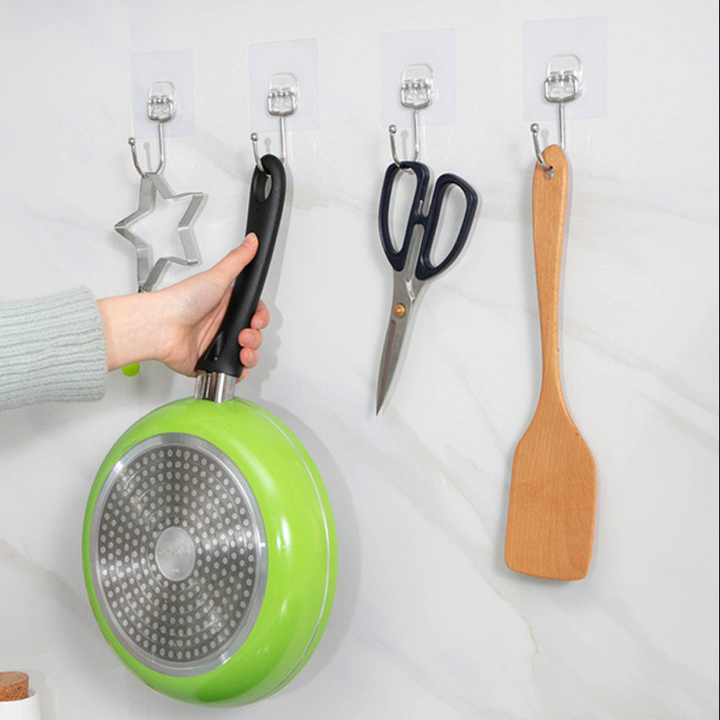 Combo 5 cái móc dán tường  loại to , chịu lực siêu dính treo đồ, vật dụng đa năng tiện ích inox 304