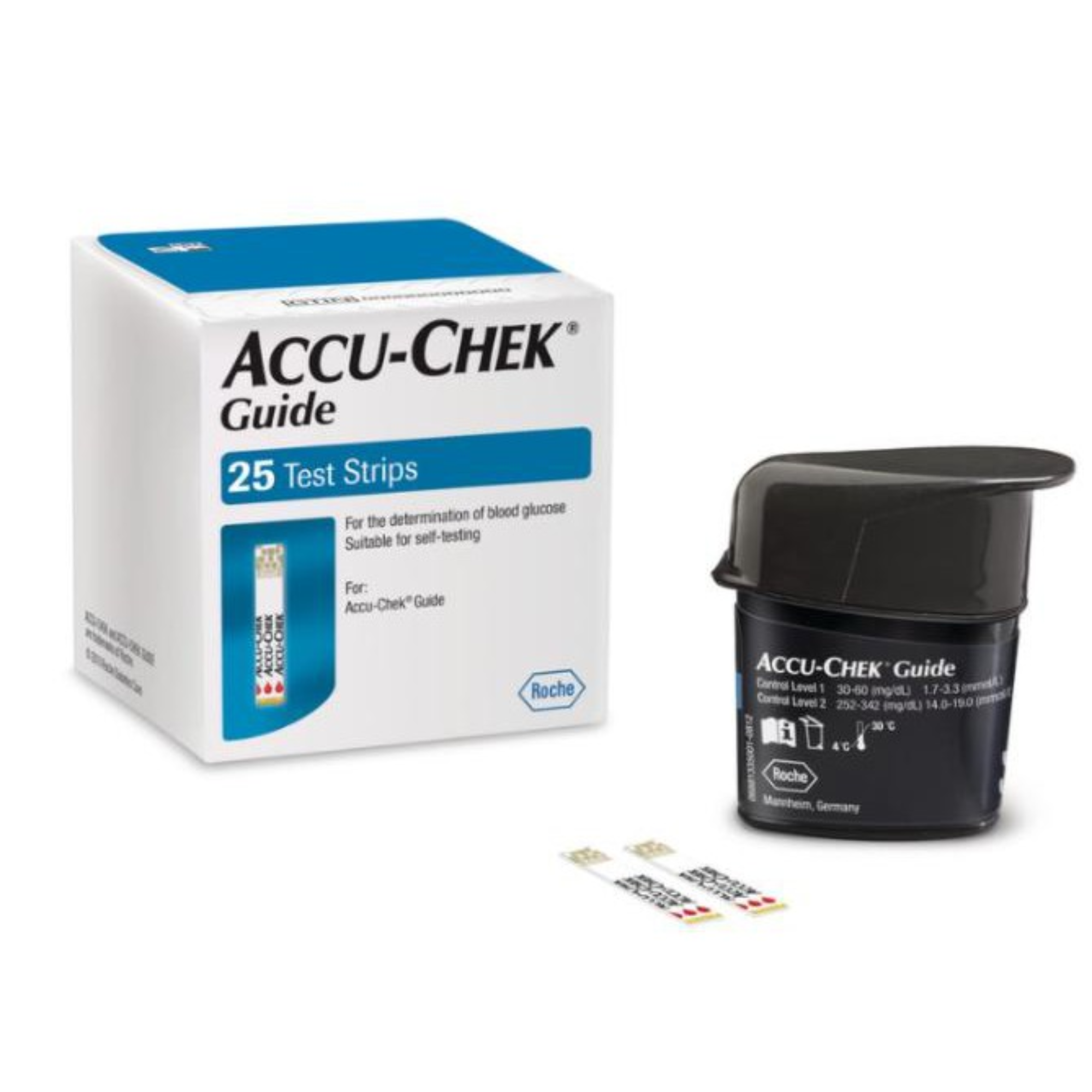 Que thử đường huyết Accu-Chek Guide, NK chính ngạch, SX tại Mỹ, Tem niêm phong và nhãn phụ tiếng việt đầy đủ, Hộp 25