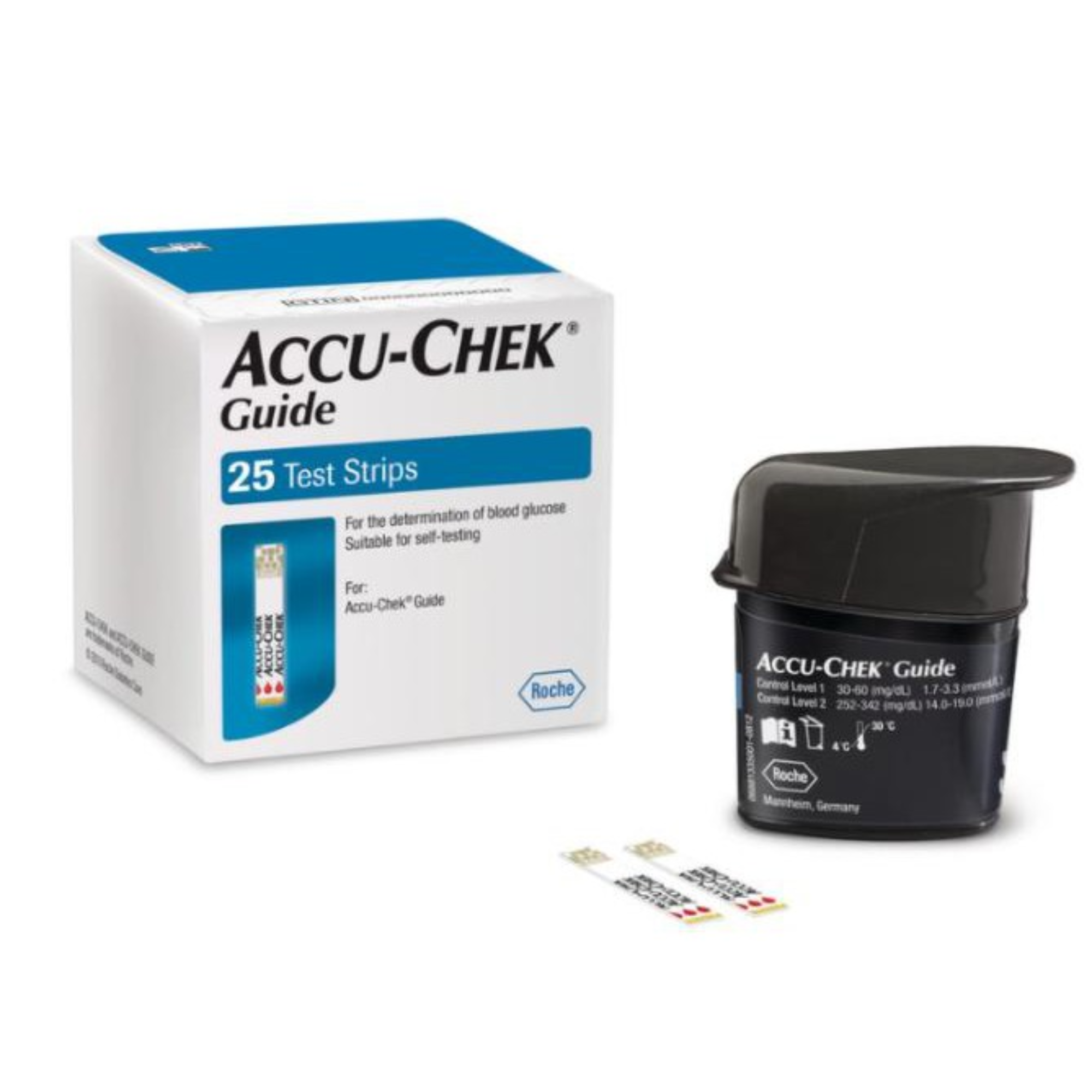 Hộp 25 Que thử đường huyết Accu-Chek Guide, date xa, NK chính ngạch, tem niêm phong, tem phụ TV