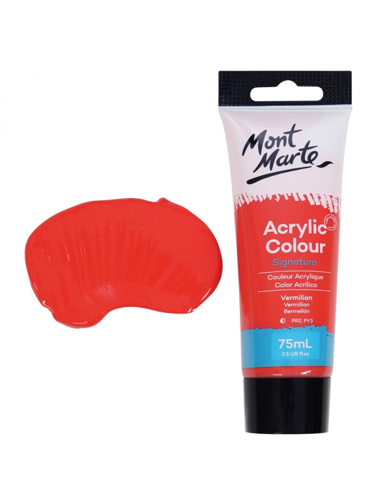 Màu ACRYLIC COLOUR SIGNATURE MONT MARTE cao cấp dạng tuýp 75ML vẽ trên nhiều chất liệu như Tường, Kính, Vải