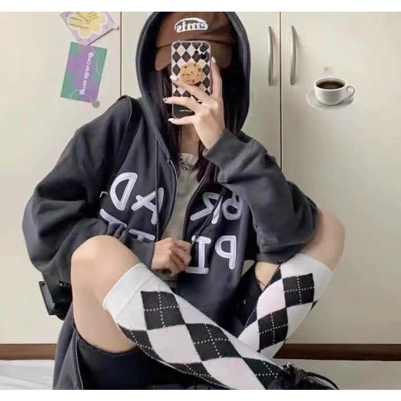 ÁO HOODIE NỮ IN CHỮ RABIT 2 MÀU XÁM NÂU CHẤT DÀY MỊN PHONG CÁCH MỚI KTP545