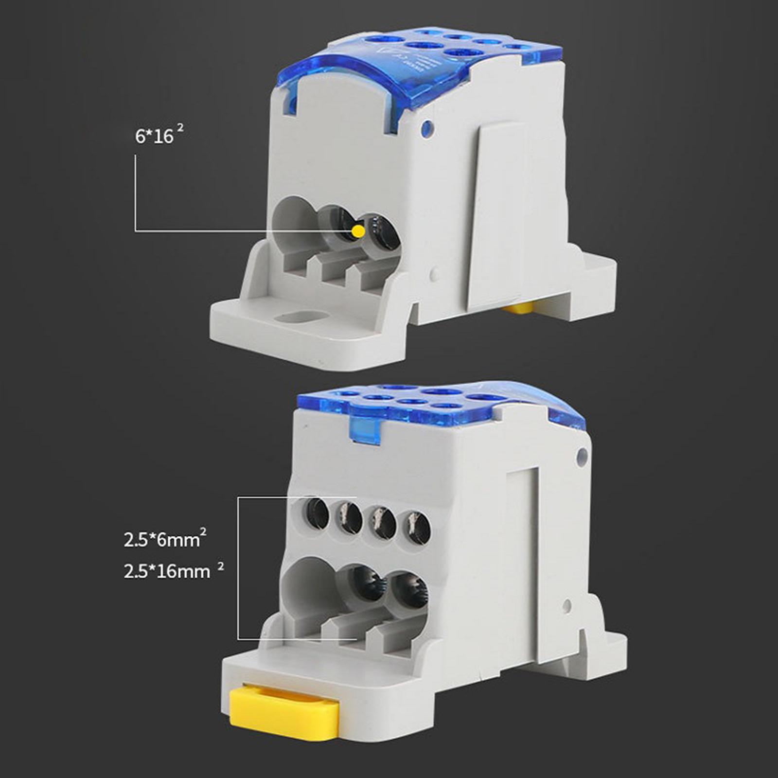 Din Rail Terminal Case Block Distribution Box, Electrical Junction Box for Power Distribution Cabinets