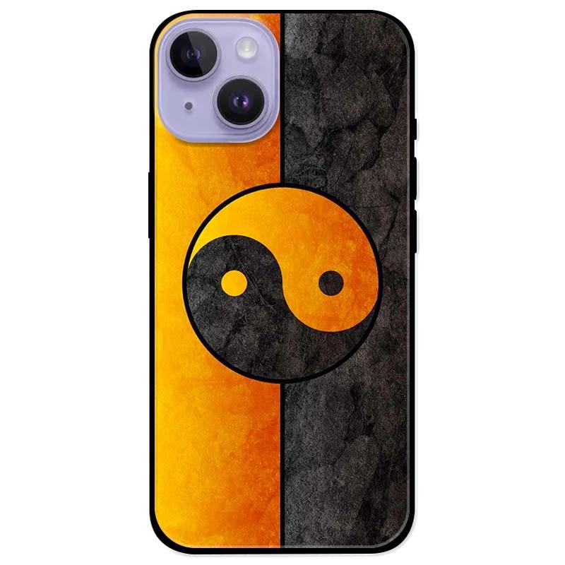 Ốp lưng dành cho Iphone 14 - Iphone 14 Plus - Iphone 14 Pro - Iphone 14 Pro Max - Vòng Tròn Cam Đen