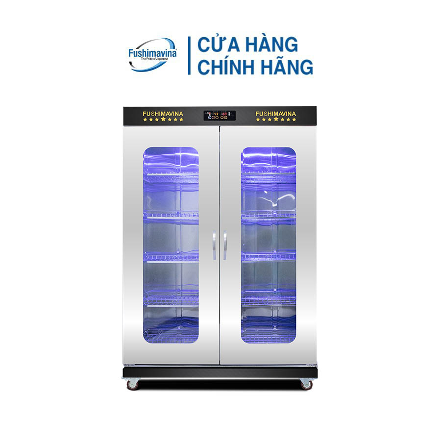 [CỬA HÀNG CHÍNH HÃNG] Tủ Sấy Bát Cánh Kính 1200L 2 Lớp Quạt Gió