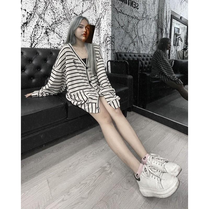 Áo khoác “TVD STRIPES TAN CARDIGAN”