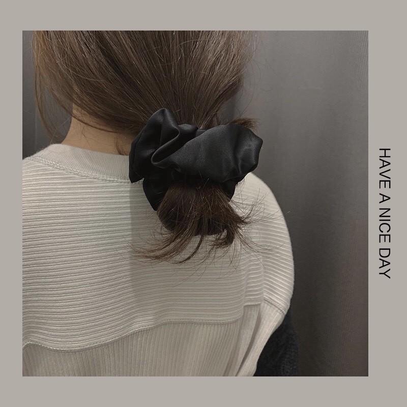 Scrunchies dây buộc tóc, cột tóc lụa satin cao cấp