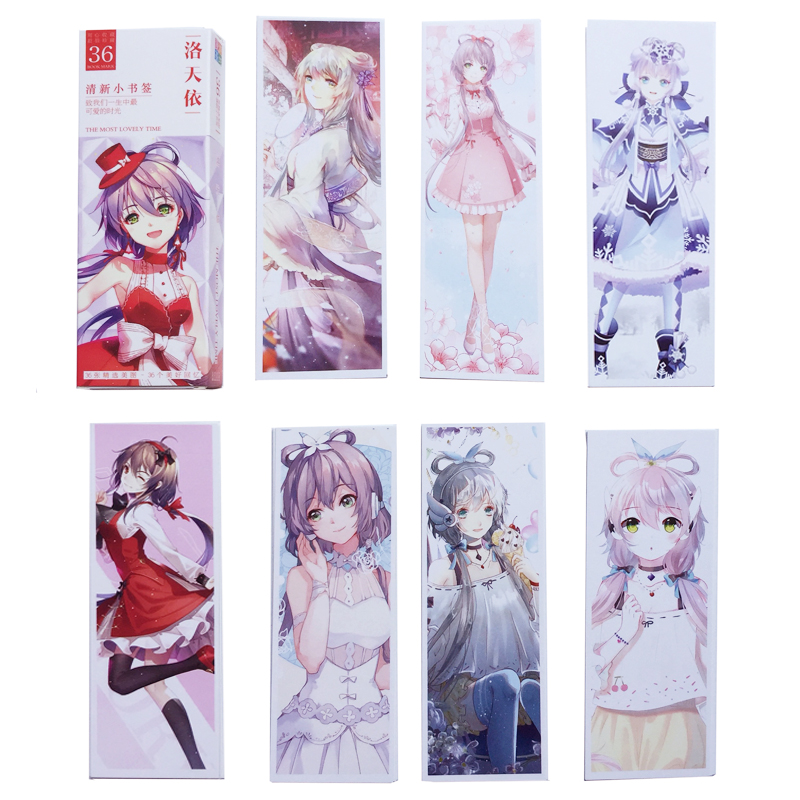 Hộp 36 Đánh Dấu Sách Bookmark Luo Tianyi Vocaloid - Thần Tượng Âm Nhạc