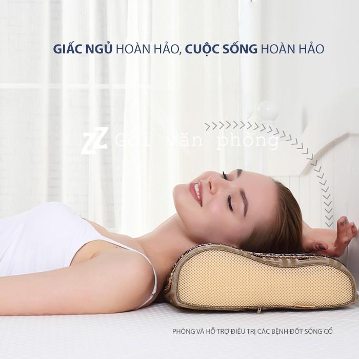 Gối ngủ ion âm than tre hoạt tính mắt trúc mát ZURI PILLOW GDH-09