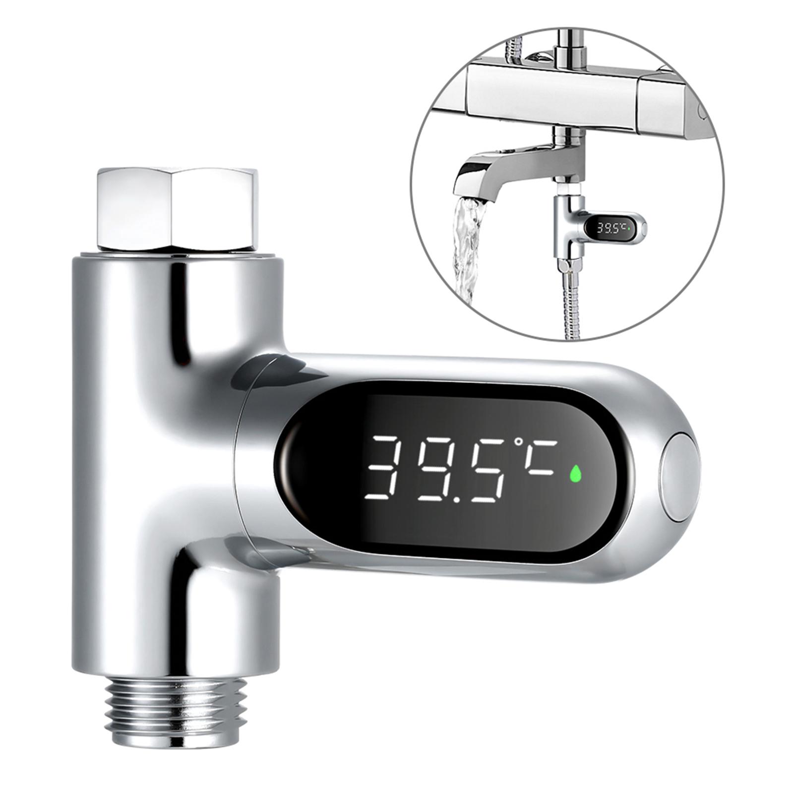 LED Display Water Meter Digital Shower Thermometer Bath Temperature Monitor Water-temperature Measuring Instrument with