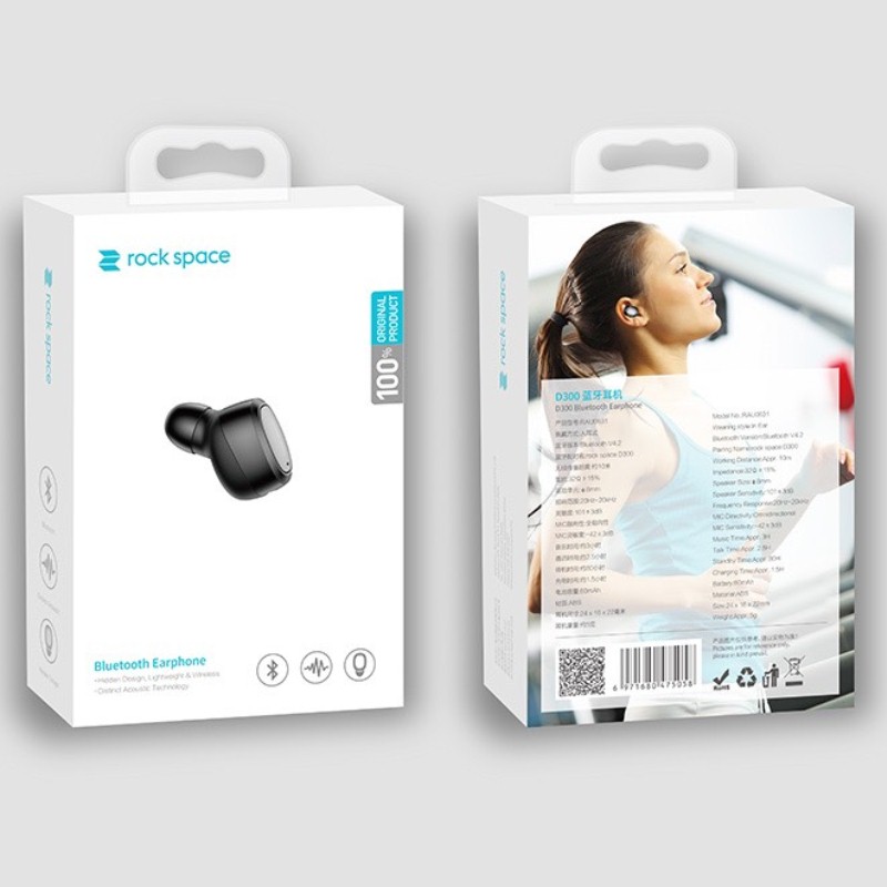 Tai nghe bluetooth RockSpace D300 Mini Design cực chất - Hàng chính hãng