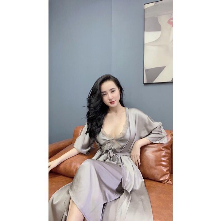 Đầm dài Sexy lụa satin - latin Siêu Mát 3 màu ĐD101