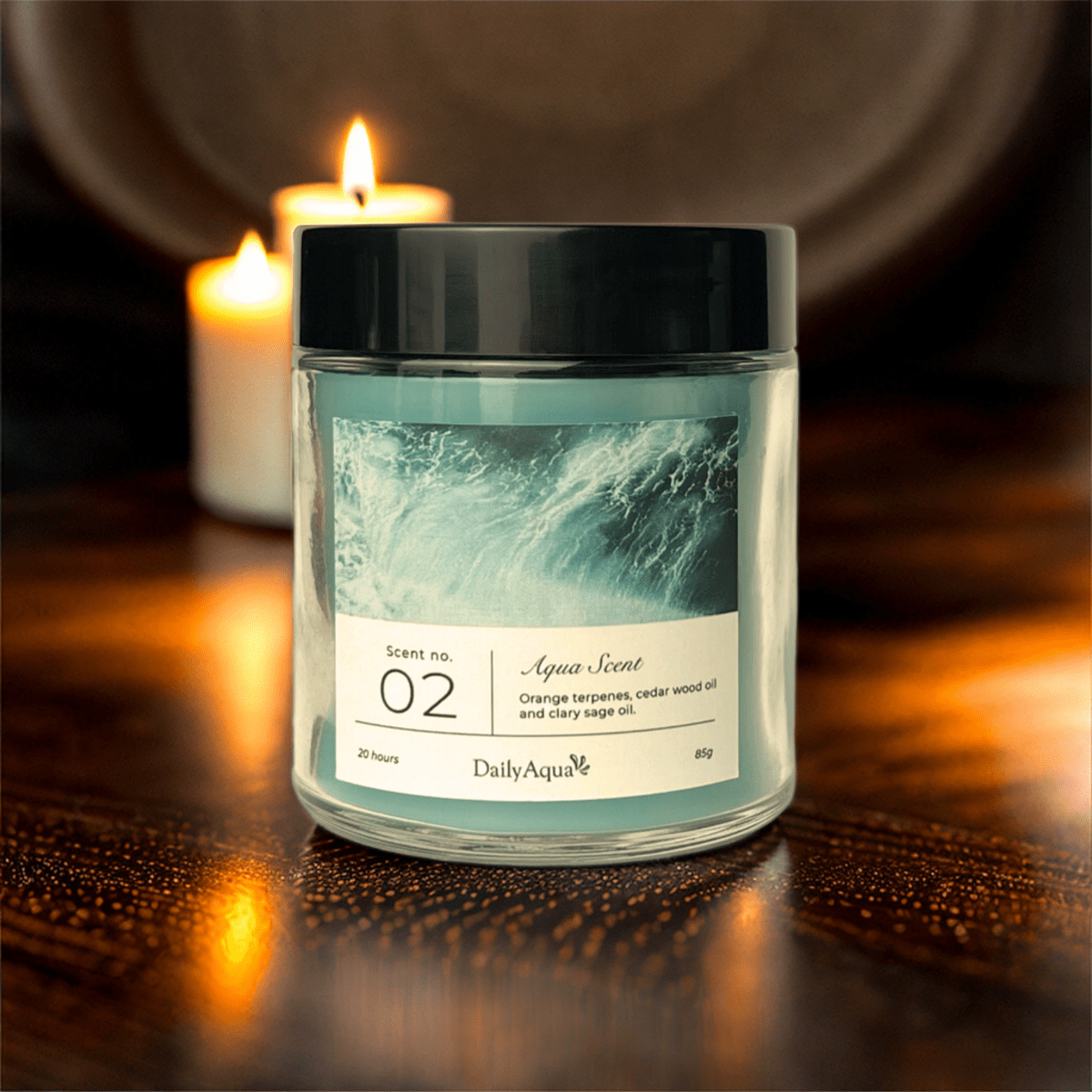 Nến Thơm Phòng Cao Cấp Daily Aqua Khử Mùi, Tạo Hương Thơm Thư Giãn - Scented Candle