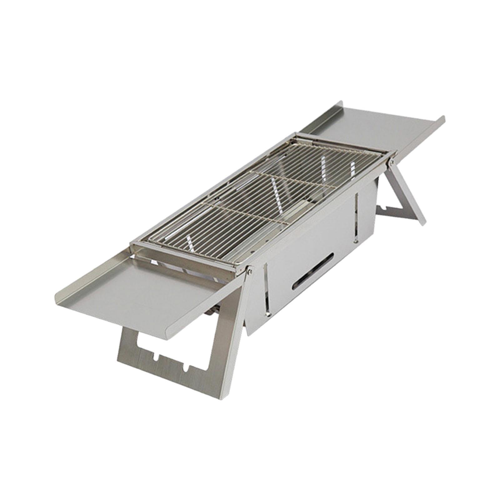 Grill Barbecue Grill Portable Adjustable Wood Burning Grills Folding Grill Tabletop Bbq  Grill for Beach Camping Picnic