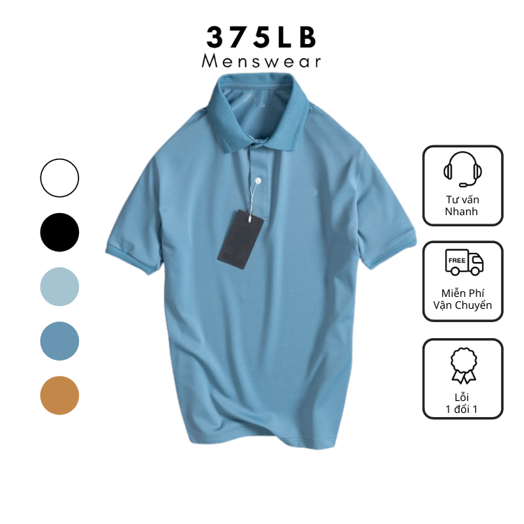 Áo PoLo Nam Ngắn Tay có cổ chất Cotton Pique chuẩn Form Regular Fit Cao Cấp