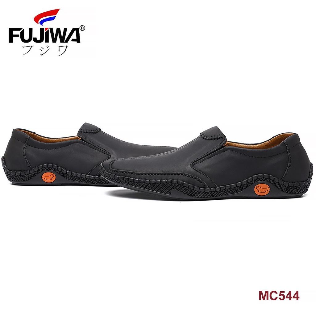 Giày Lười Giày Da Nam Cao Cấp Da Bò Fujiwa - MC544. Da bò cao cấp, đế cao su tạo độ bám tốt, bền bỉ theo thời gian