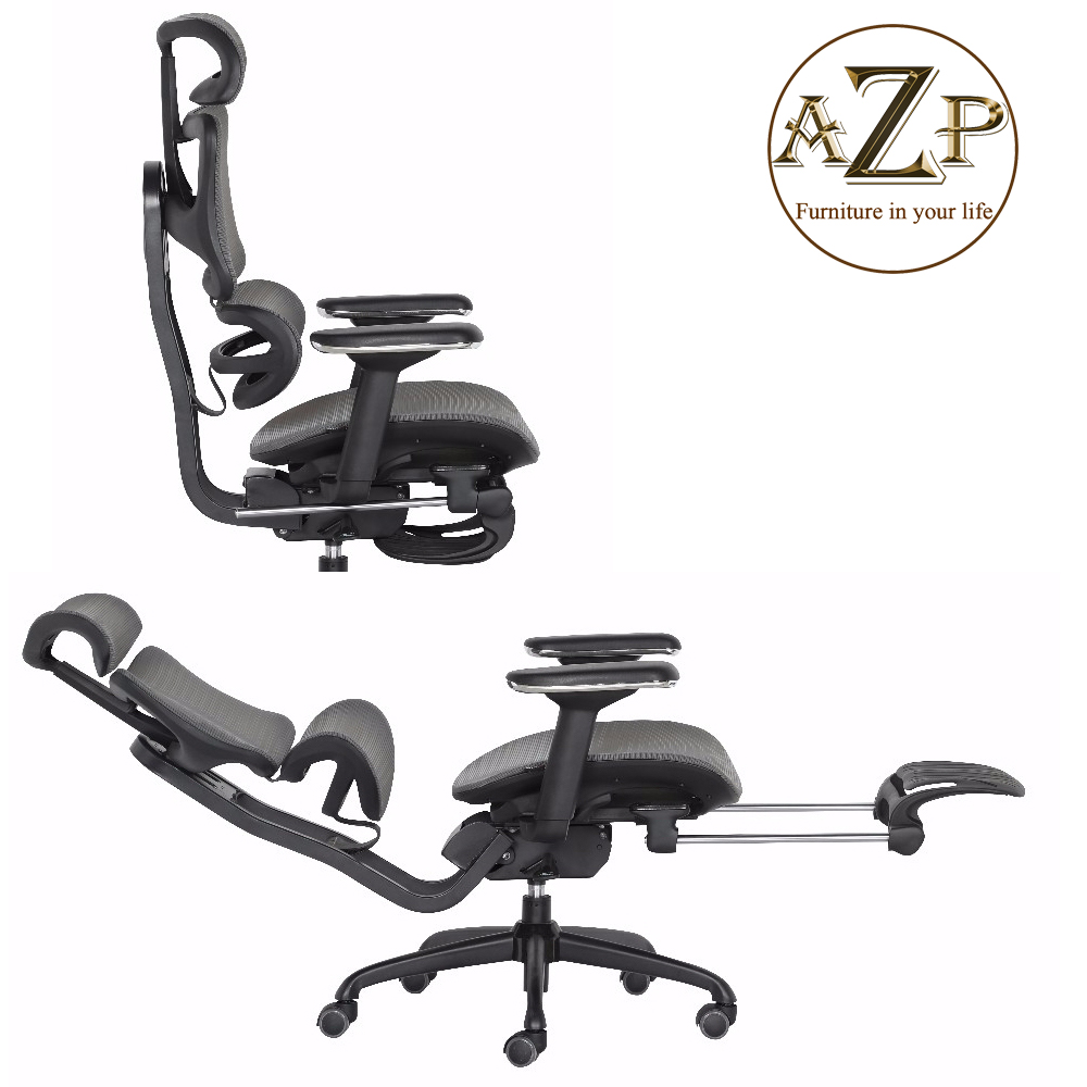 Ghế Giám Đốc Khung Thép 100% AZP FURNITURE Ergonomic AZP-9187CC Phân Khúc Cao Cấp - Dòng Full Lưới - Best Choice Hỗ trợ Lưng