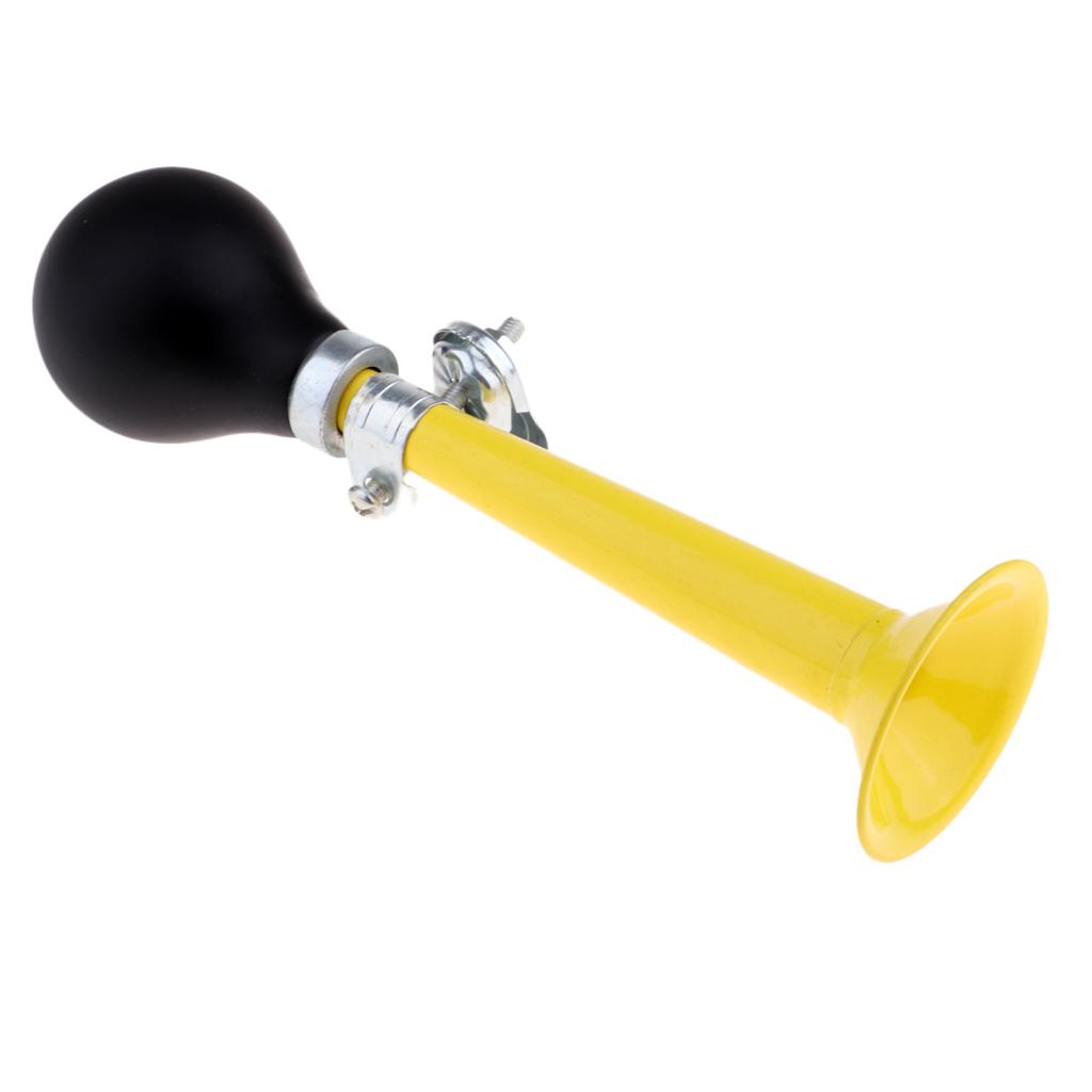 Bike Cycling Air Horn Hooter Bell Straight Horn Squeeze Rubber Bulb Silver