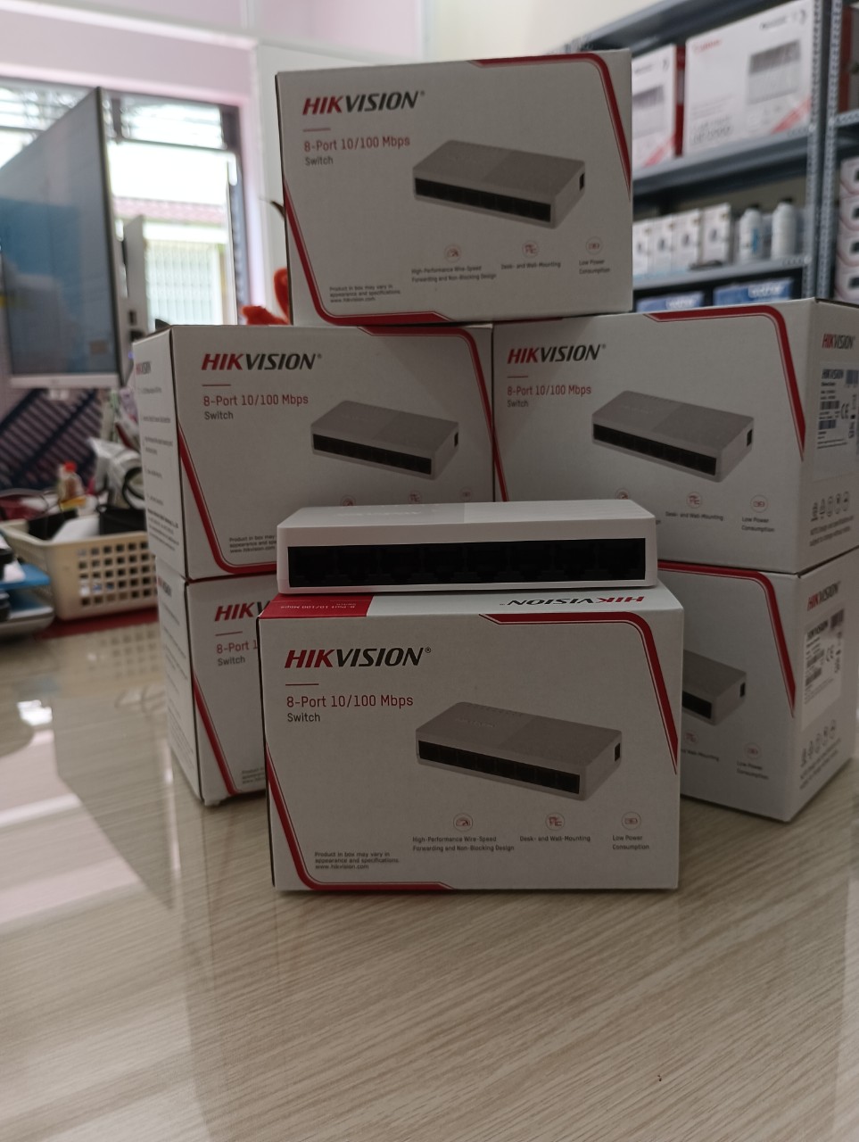 SWITCH 8 CỔNG HIKVISION DS-3E0108D-O  - HÀNG CHÍNH HÃNG