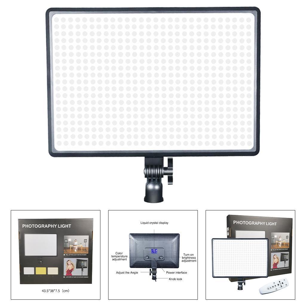Dimmable LED Video Lighting Panel 3000K-6000K Light DSLR Camera