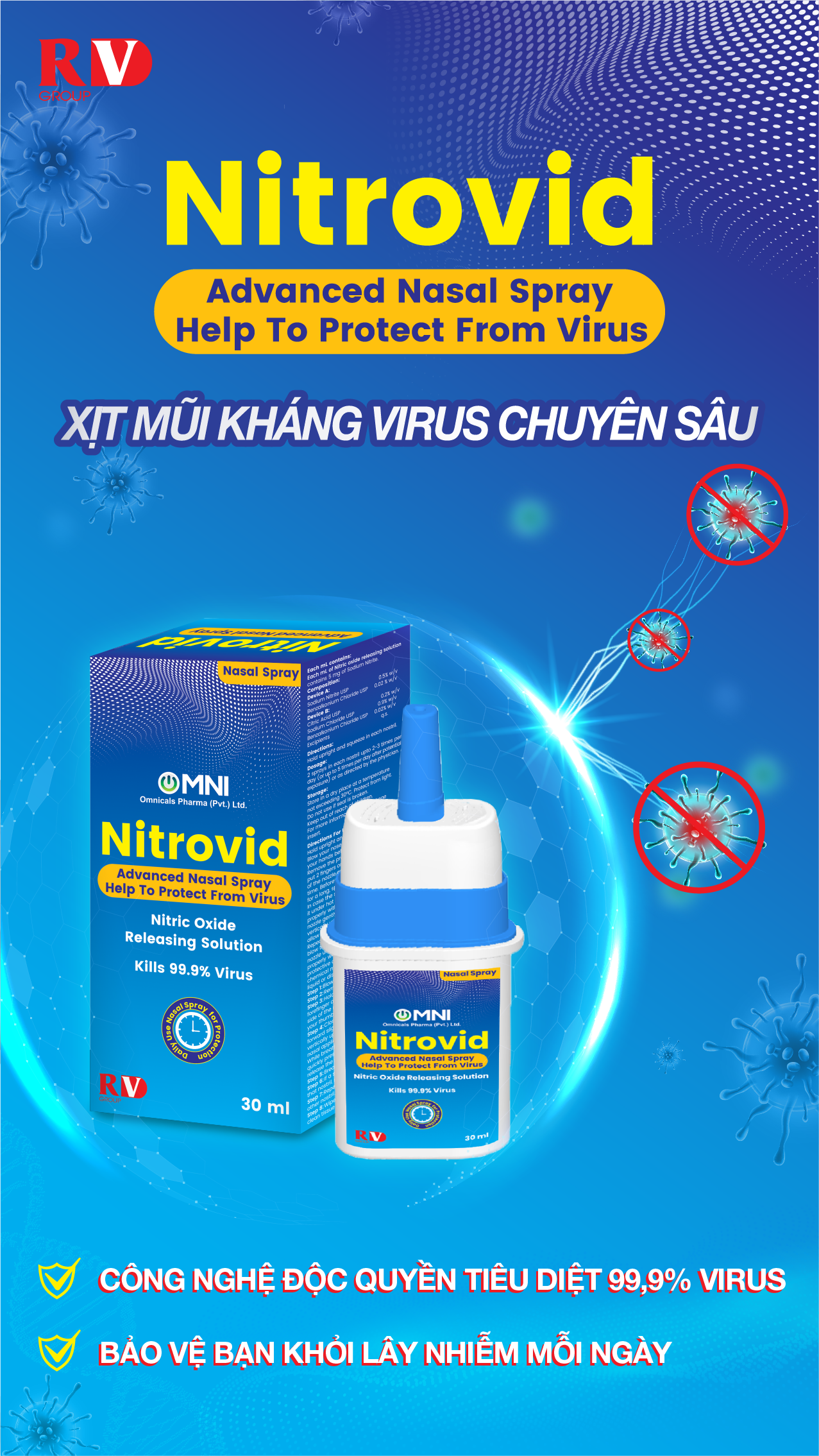 Dung Dịch Xịt Mũi Nitrovid 30ml - RV Group