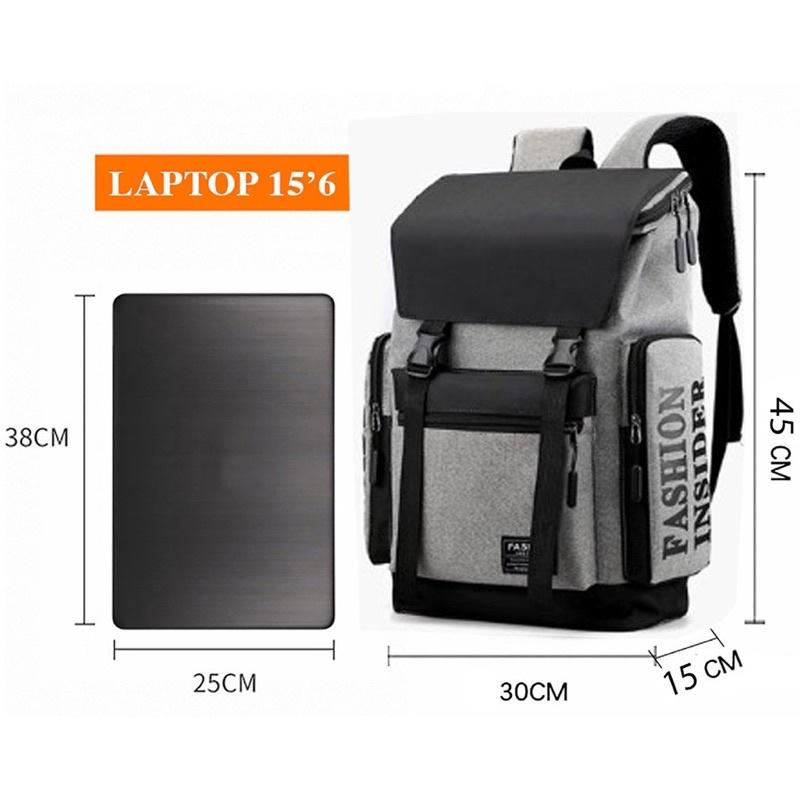 Balo Laptop Thời Trang Backpack Vải Chống Thấm Cao Cấp 2810 Clothes Shop - Balo Laptop Đi Học Đi Chơi Ulzzang Unisex