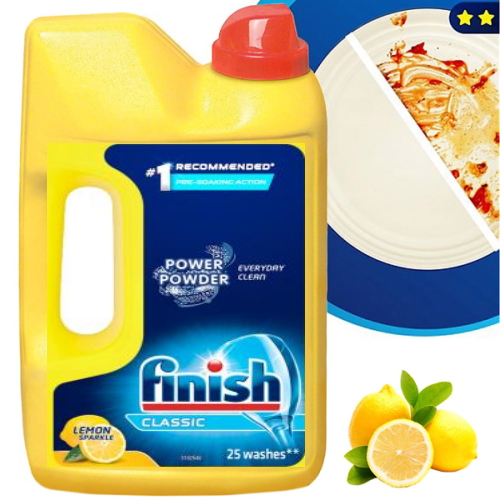 Bột rửa chén Finish Dishwasher Power Powder Lemon Sparkle 2,5 kg QT017384 - hương chanh