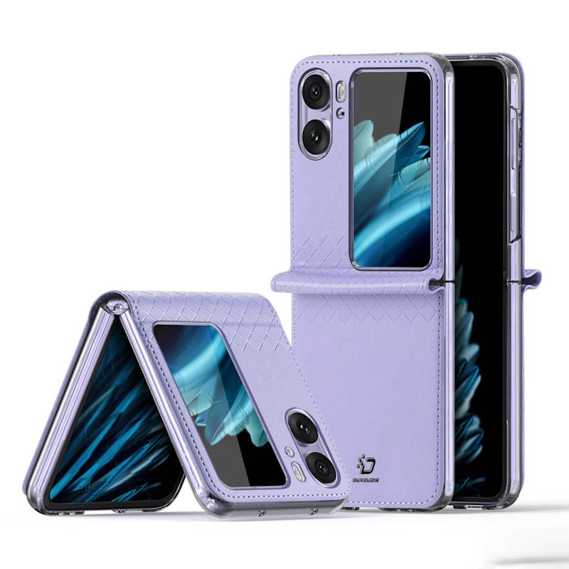 Bao da cho OPPO Find N2 Flip Dux Ducis Bril Series PU Leather - Hàng Nhập Khẩu