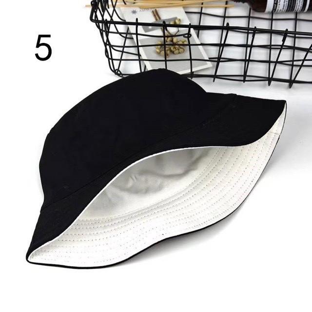 Mũ bucket trơn 2 mặt vành tròn phong cách Ulzzang form unisex nam nữ