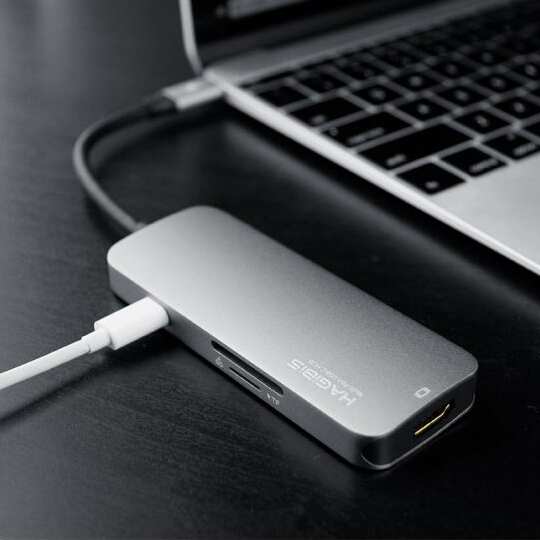 Cáp chuyển đổi Hagibis 7in1 USB-C to HDMI 4K/ USB 3.0/SD/micro SD/ PD - Hàng nhập khẩu