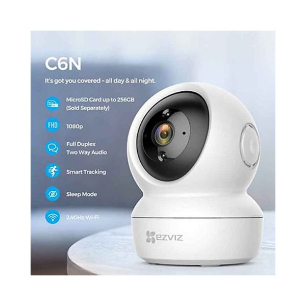 Camera wifi Ezviz C6N không dây xoay 360 độ đàm thoại 2 chiều - Hàng chính hãng