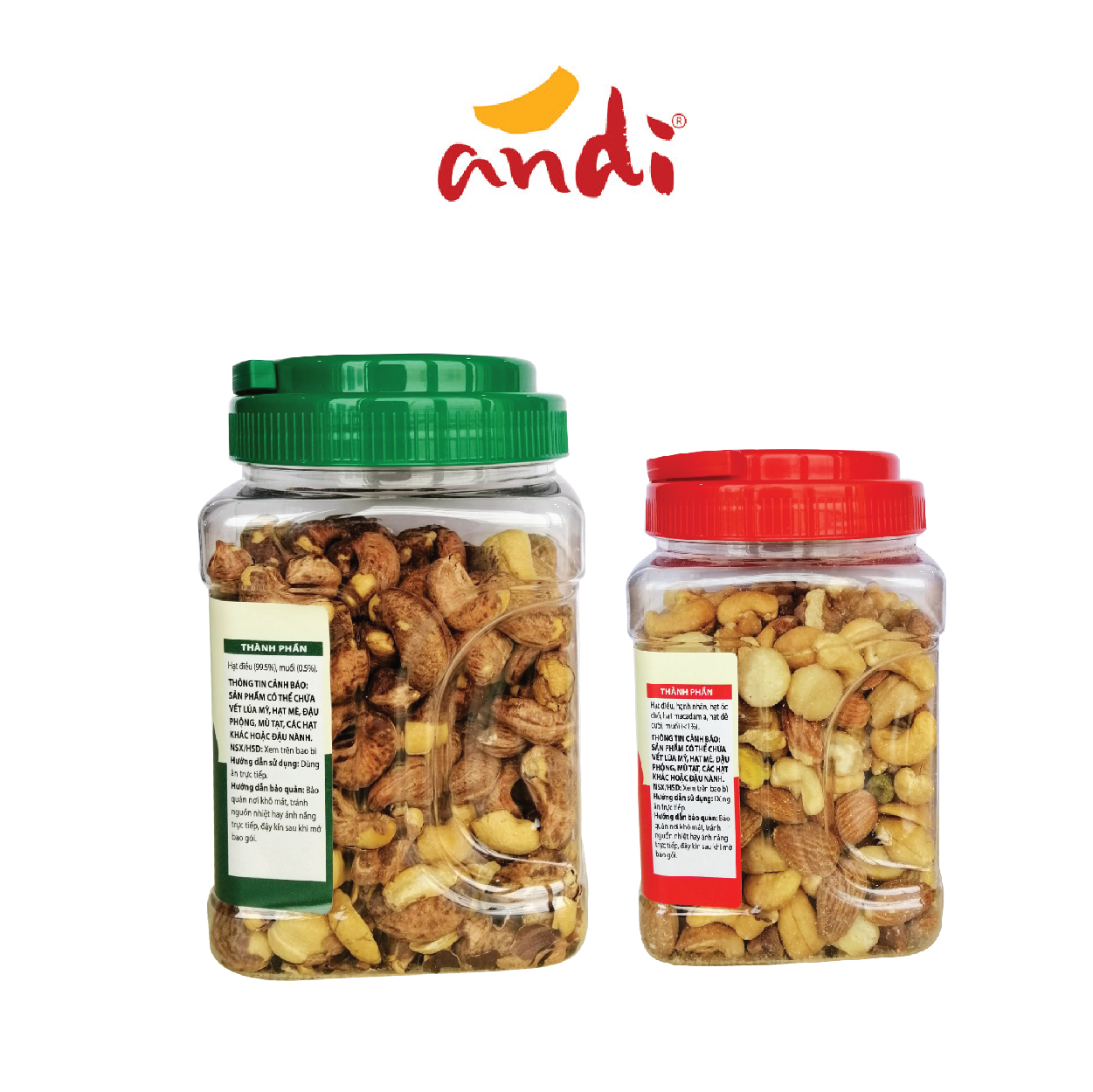 Combo Hạt Điều Vỏ Lụa 400g - Hạt Quý Phi 227g