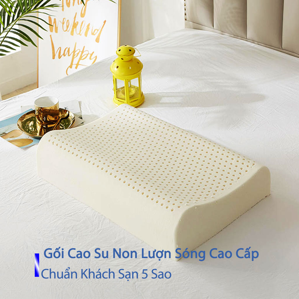 Gối Cao Su Non Người Lớn Cao Cấp Chính Hãng Chuẩn Khách Sạn 5 Sao Gối Cao Su Non Lượn Sóng Massage Cho Người Đau Vai Gáy Gối Đầu Nằm Ngủ Kê Chống Mỏi Cổ Từ Cao Su Non Thiên Nhiên Cao Cấp Cho Người Lớn 50cmx70cm