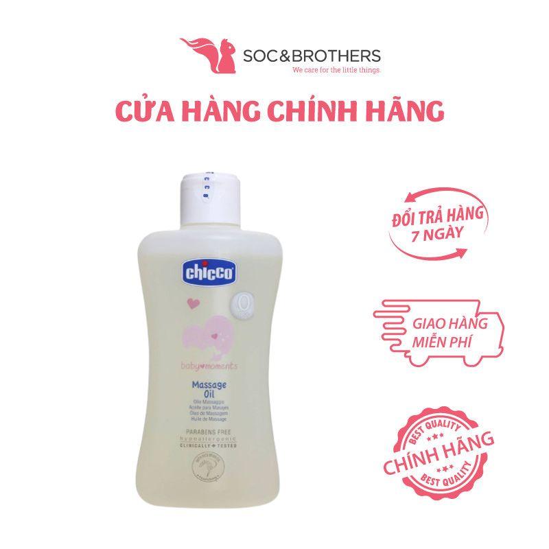 Dầu mát-xa CHICCO chiết xuất hạt bông 0M+ 200ml