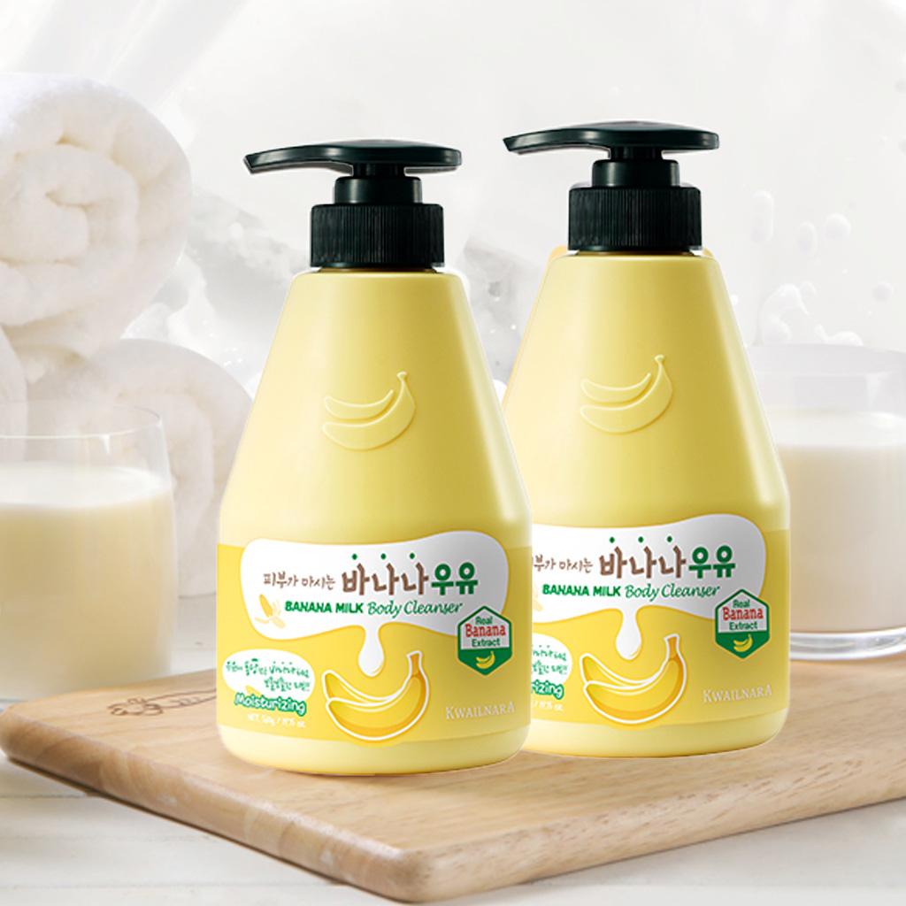 Sữa tắm lúa mạch dưỡng sáng da, dưỡng ẩm và mềm mịn Kwailnara Oat Milk Body Cleanser 560g