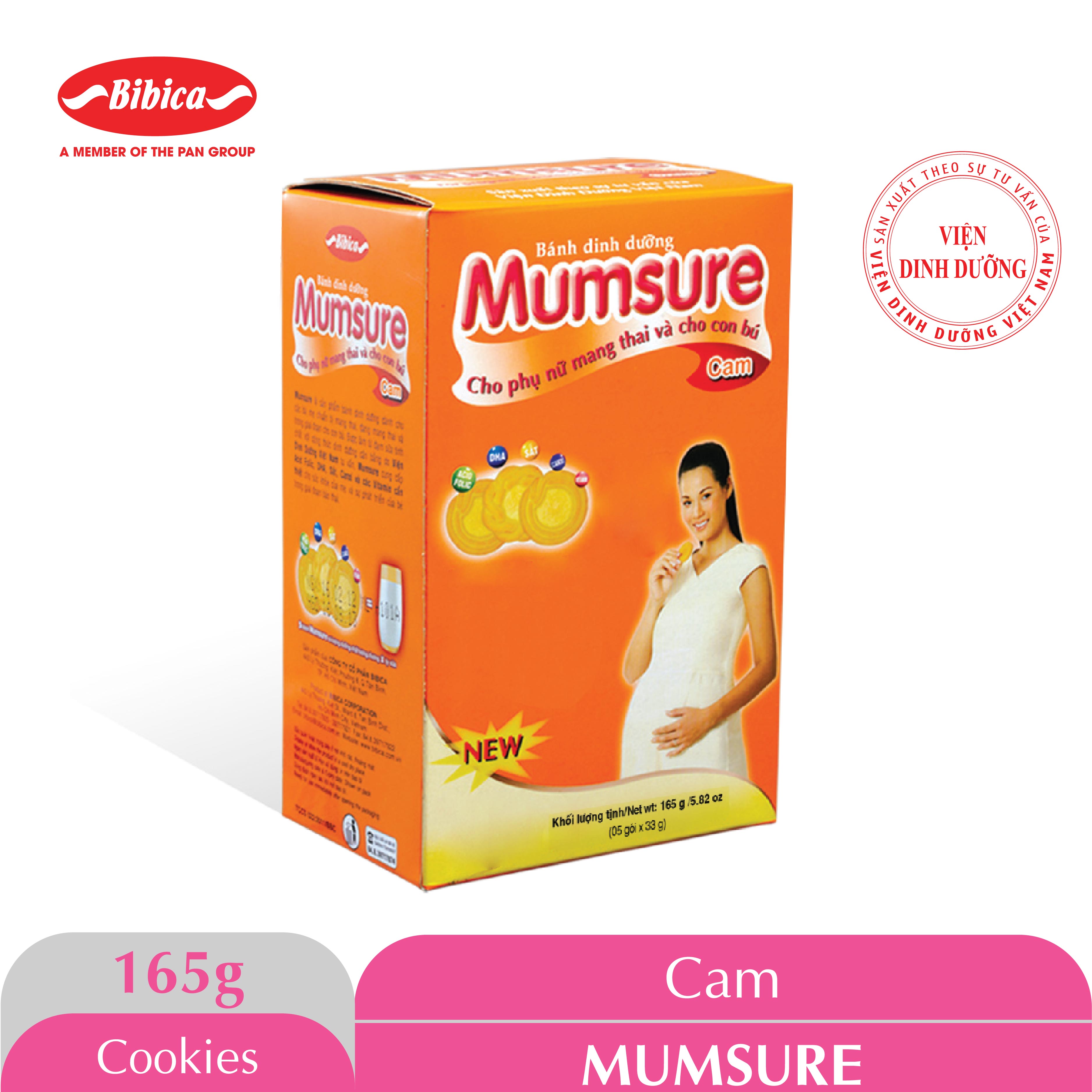Combo 2 Hộp Bánh dinh dưỡng dành cho mẹ bầu Mumsure Sữa hộp giấy 165 gam