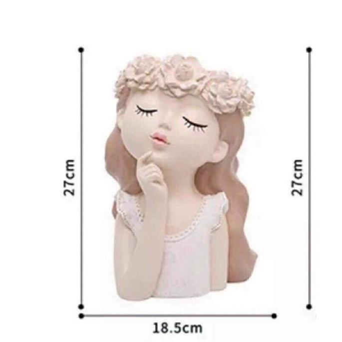 Lọ hoa decor mẫu bình hoa cô gái trang trí nhà cửa cắm hoa khô, trồng sen đá, lọ hoa xinh xắn decor. làm quà tặng
