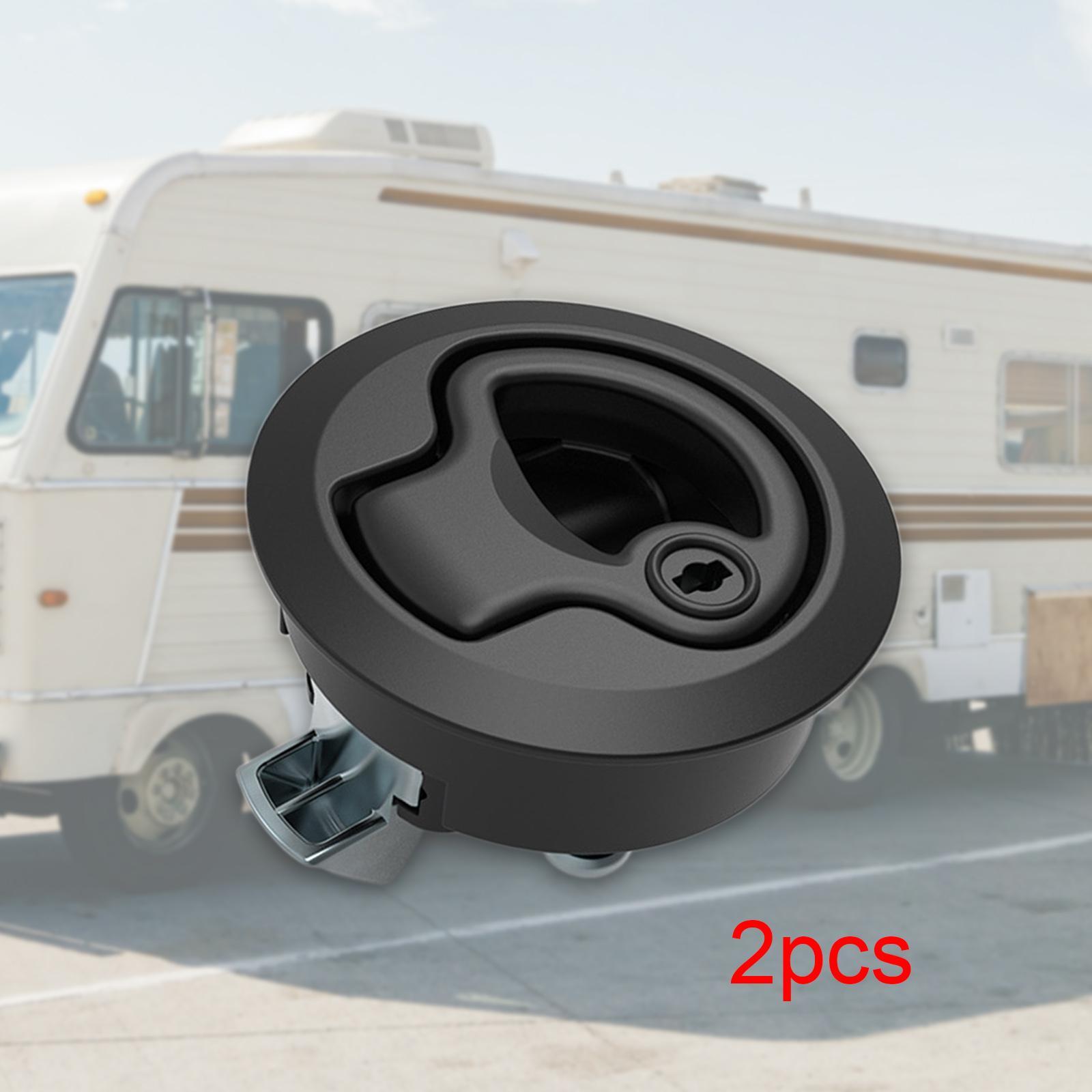 Flush Latch Lock Cabinet Door Locking Boat Cabin 2Pcs