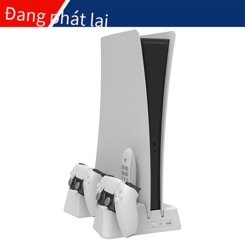 Giá thấp nhất trò chơi PS5 phiên bản kỹ thuật số máy chủ làm mát cơ sở ống dẫn khí PS5 tay cầm đế sạc lưu trữ giá đỡ làm mát