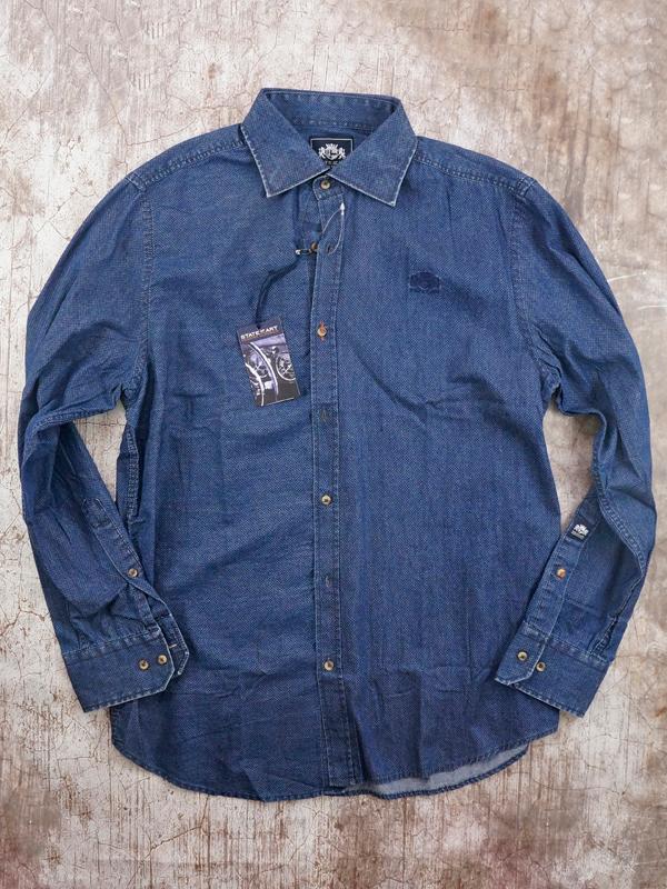 Áo Sơ Mi Nam State Of Art Plain Indigo Denim Shirt - SIZE L